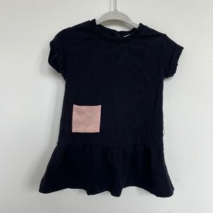 Miles the label navy blue baby girl dress size 12 months